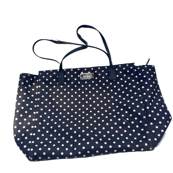 Kate Spade ♠️- Blake Avenue Taden Handbag Tote black and white polka-dot - Picture 1 of 16